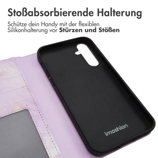 imoshion Design Klapphülle für das Samsung Galaxy A35 - Purple Marble