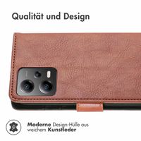 imoshion Luxuriöse Klapphülle für das Xiaomi Poco X5 5G - Braun