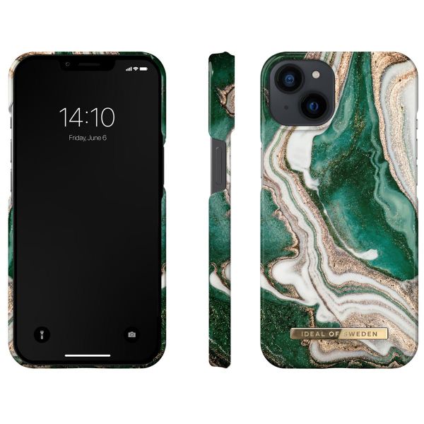 iDeal of Sweden Fashion Back Case für das iPhone 13 - Golden Jade Marble