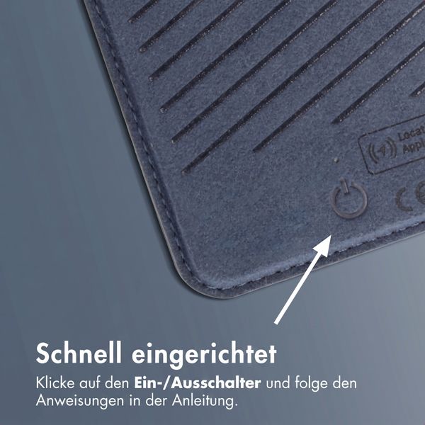 Accezz Magnetische Leder-Wallet mit Standfunktion - Geeignet für Apple Find My - Nightfall Blue