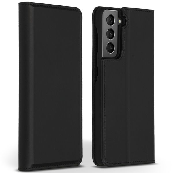 Accezz Premium Leather Slim Klapphülle für das Samsung Galaxy S21 - Schwarz