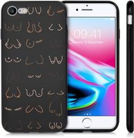 imoshion Design Hülle für das iPhone SE (2022 / 2020) / 8 / 7 - Boobs all over - Schwarz