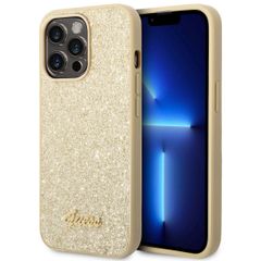 Guess Glitter Flakes Back Cover für das iPhone 14 Pro Max - Gold