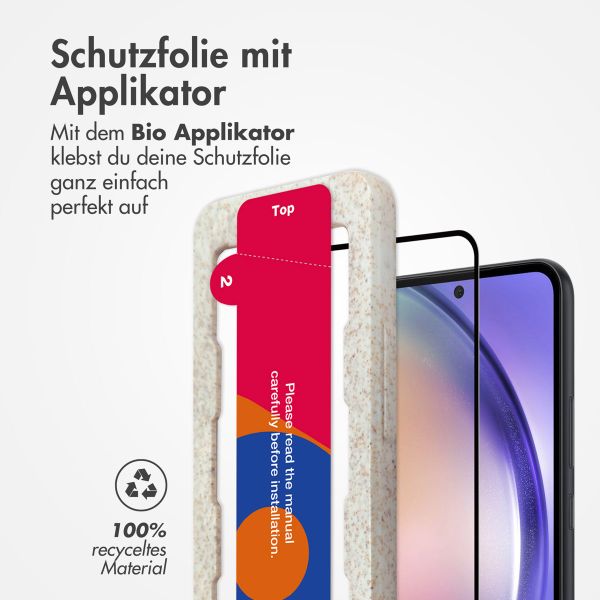 Accezz Dreifach starke Full Cover Schutzfolie mit Applikator für das Samsung Galaxy A54 / S23 FE - Transparent 