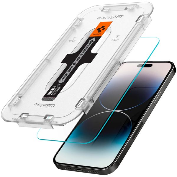 Spigen GLAStR Fit Displayschutzfolie  + Applicator für das iPhone 14 Pro Max