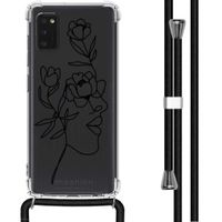 imoshion Design Hülle mit Band für das Samsung Galaxy A41 - Woman Flower