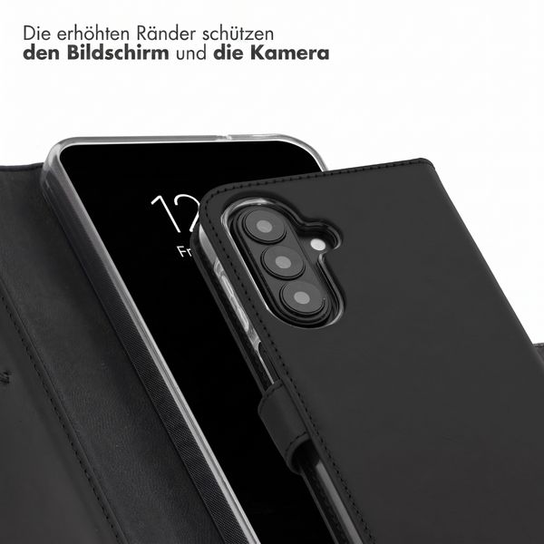 Selencia Echtleder Klapphülle Samsung Galaxy A27 (5G) - Schwarz