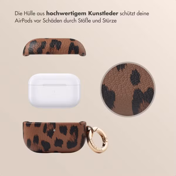 Selencia Sabi Case Apple AirPods Pro / Pro 2 - Leopardenmuster - Mocha Brown