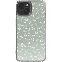 imoshion Design Hülle Apple iPhone 15 - Smoke Green Flowers