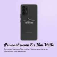 Personalisierte Hülle mit elegantem Herz Samsung Galaxy A54 (5G)- Transparent