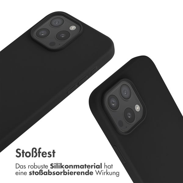 imoshion Silikonhülle mit Band für das iPhone 16 Pro Max - Schwarz