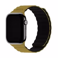 Holdit Silikonarmband Magnet für Apple Watch | 38/40/41/42 mm - Warm Olive / Black