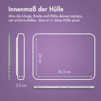 imoshion Laptop Hülle 15-16 Zoll - Laptop Sleeve mit Fach - Royal Plum