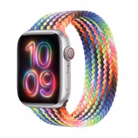 Apple Geflochtenes Solo Loop für  Apple Watch | 38/40/41/42 mm - Größe 4 - Pride Edition