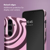 Selencia Vivid Rückabdeckung mit MagSafe Samsung Galaxy S24 - Wavy Swirl Pink Plum