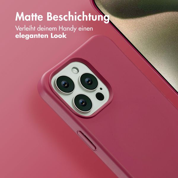 imoshion Color Backcover mit abnehmbarem Handykette und MagSafe Apple iPhone 15 Pro Max - Raspberry