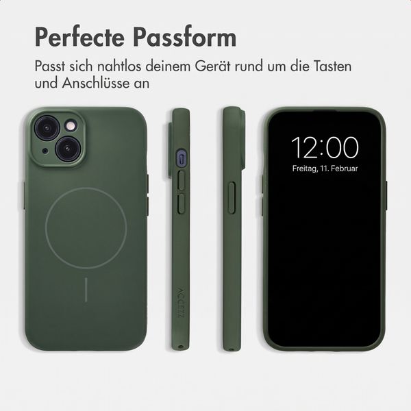 Accezz Grip Backcover mit MagSafe Apple iPhone 14 - Dunkelgrün