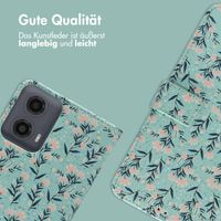 imoshion Design Klapphülle Motorola Moto G34 - Blue Flowers