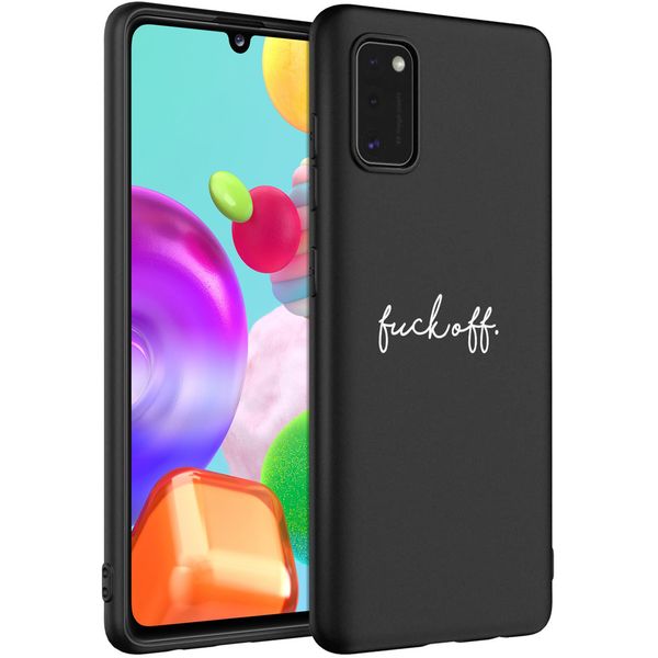 imoshion Design Hülle Samsung Galaxy A41 - Fuck Off - Schwarz