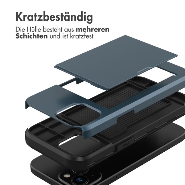 imoshion Backcover mit Kartenfach Apple iPhone 15 - Dunkelblau