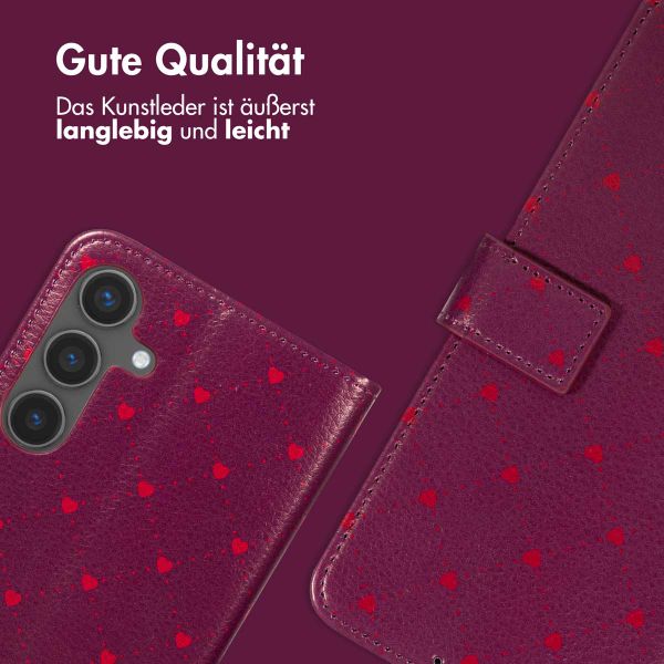 imoshion Design Klapphülle Samsung Galaxy S25 - Crush Check Coral Dust