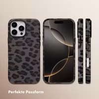 Selencia Sabi Backcover Leopardenmuster mit MagSafe Apple iPhone 16 Pro Max - Midnight Black