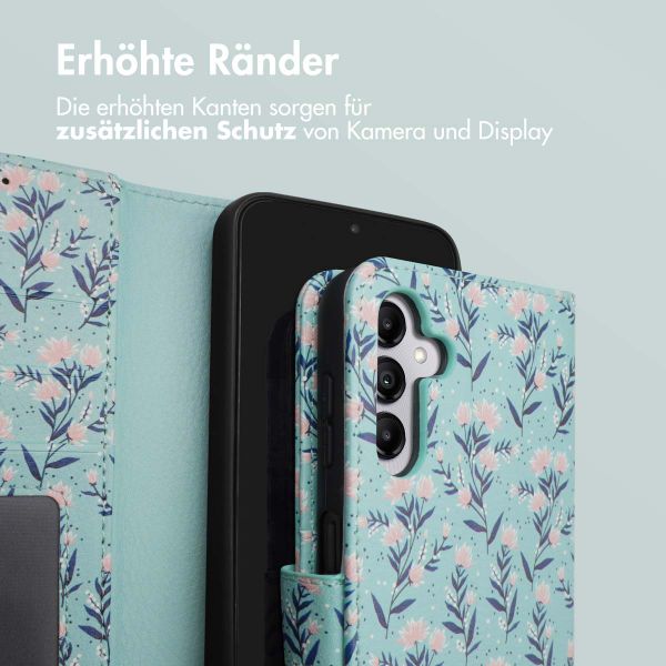 imoshion Design Klapphülle Samsung Galaxy A14 (5G/4G) - Blue Flowers