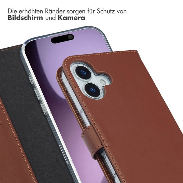 Selencia Echtleder Klapphülle Apple iPhone 17 - lichtbruin