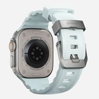 Nomad Rocky Point Armband für das  Apple Watch Series 1 t/m 11 / SE / Ultra (44/45/46/49 mm) - Icy Blue Glow TItanium