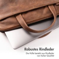 Accezz Leather Laptoptasche 16 Zoll - Cognac
