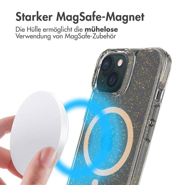 imoshion Klare Glitter-Rückschale mit MagSafe iPhone 15 - Gold