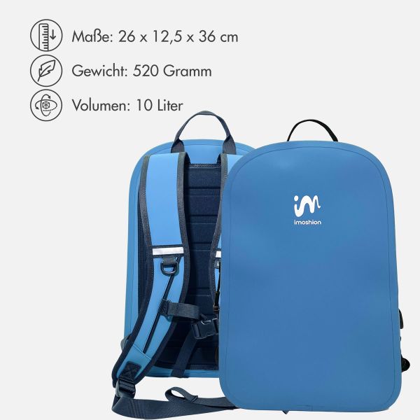 imoshion Air-Tight Waterproof Rucksack 10L - Small - Soft Blue