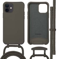 imoshion Color Backcover mit abnehmbarem Handykette und MagSafe Apple iPhone 12 (Pro) - Black Coffee