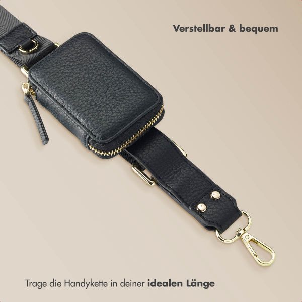 Selencia Handykette mit kleiner Tasche - Midnight Black