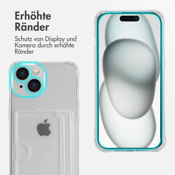 imoshion Soft Case Back Cover mit Kartenhalter Apple iPhone 15 - Transparent