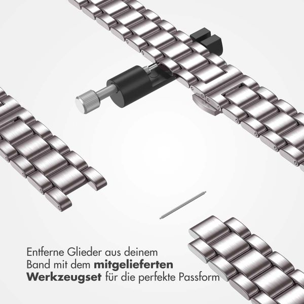 Selencia Slim Stahlgliederarmband für das  Apple Watch Series 1 t/m 9 / SE (38/40/41 mm) | Series 10 / 11 (42 mm) - Silber