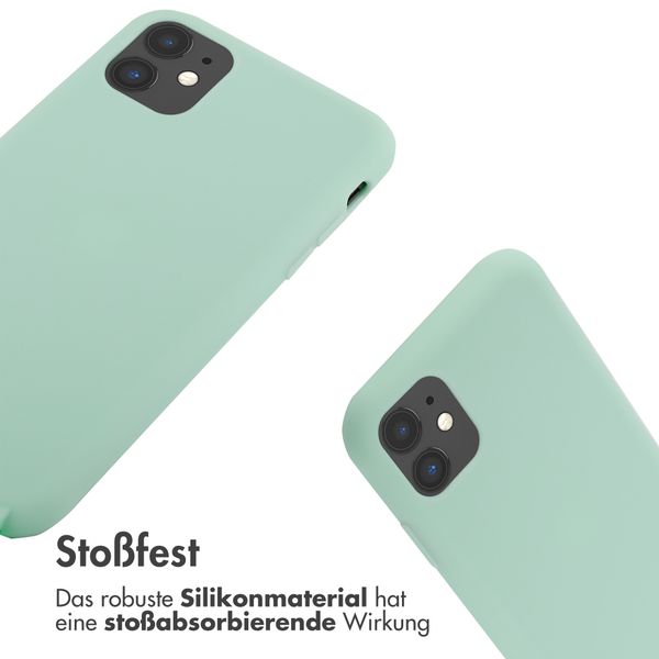 imoshion Silikonhülle mit Band für das iPhone 11 - Mintgrün