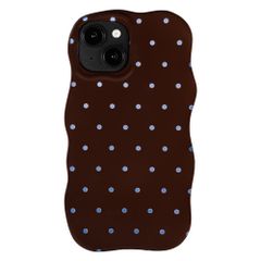 Selencia Vivid Wavy Backcover mit MagSafe Apple iPhone 14 / 13 - Happy Dots Chocolate