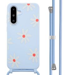 imoshion SilikonHülle design mit Band Samsung Galaxy A36 / A56 - Lila Flower Distance