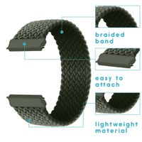 imoshion Geflochtenes Nylon-Armband Amazfit GTR - Dunkelgrün