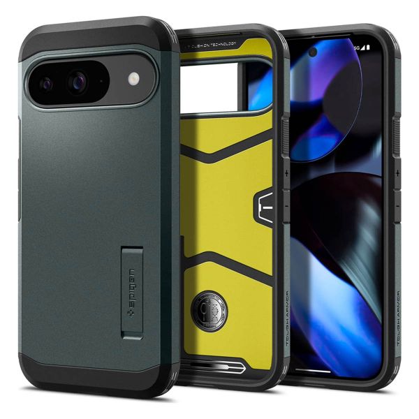 Spigen Tough Armor™ Case für das Google Pixel 9 / 9 Pro - Abyss Green