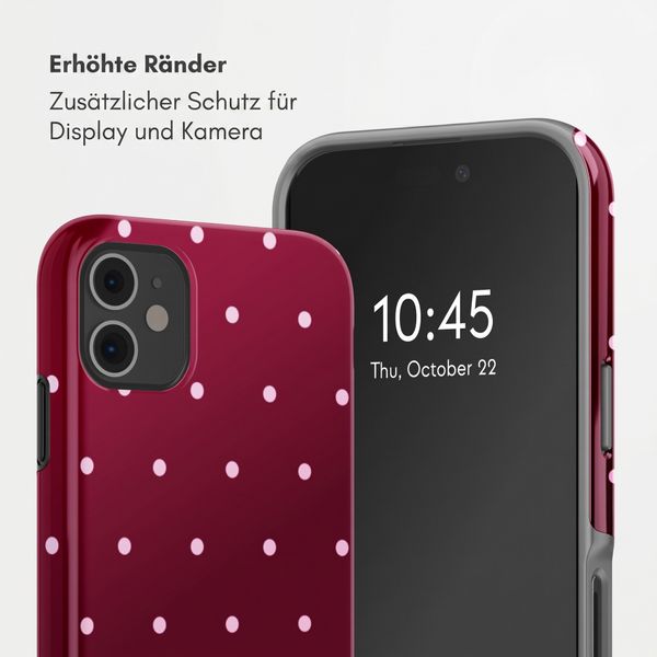 Selencia Vivid Back Cover Apple iPhone 11 - Happy Dots Burgundy