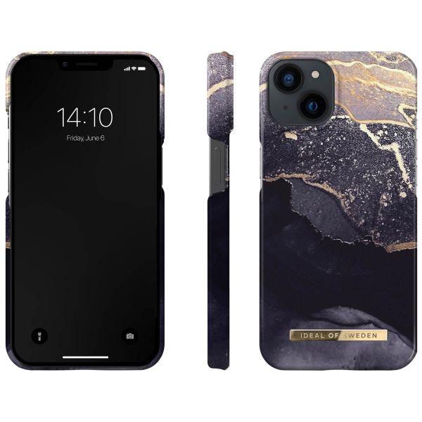 iDeal of Sweden Fashion Back Case Apple iPhone 13 - Golden Twilight Marble