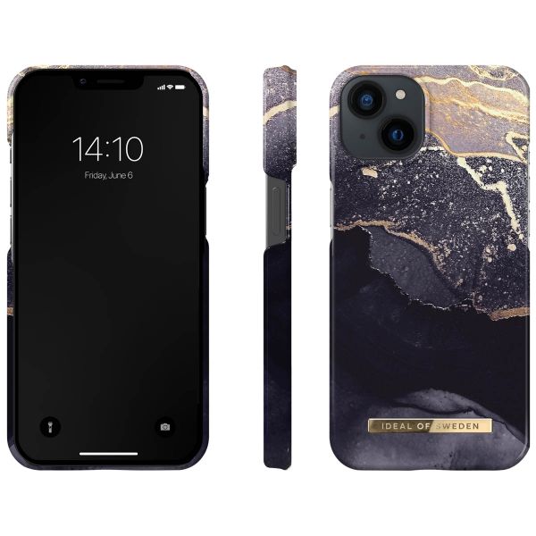 iDeal of Sweden Fashion Back Case für das iPhone 13 - Golden Twilight Marble