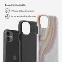 Selencia Vivid Tough Back Cover für das iPhone 11 - Chic Marble Gold