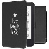 imoshion Design Slim Hard Case Sleepcover für das Kobo Clara 2E / Tolino Shine 4 - Live Laugh Love