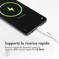 imoshion ﻿Lightning- auf USB-C-Kabel – nicht MFi-zertifiziert – Geflochtenes Gewebe – 1 m – Weiß