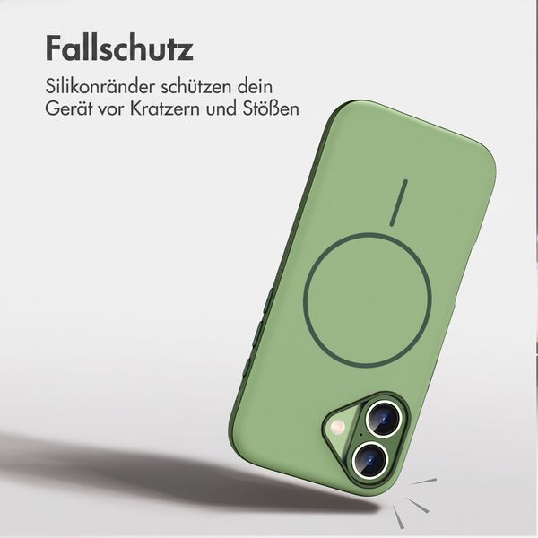 imoshion Color Backcover mit Thin MagSafe Ring Apple iPhone 16 - Dunkelgrün