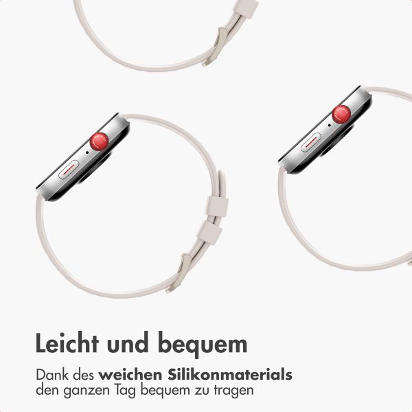 imoshion Silikonband für das  Huawei Watch Fit 4 / 4 Pro - Ivory White