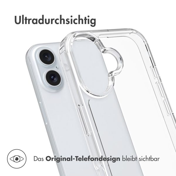 Accezz Xtreme Impact Case für das iPhone 16 - Transparent